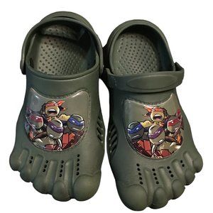 TMNT Croc-Like Shoes Little Kids Boys 13/1 Green Slip-on Ankle Strap (NOT CROCS)